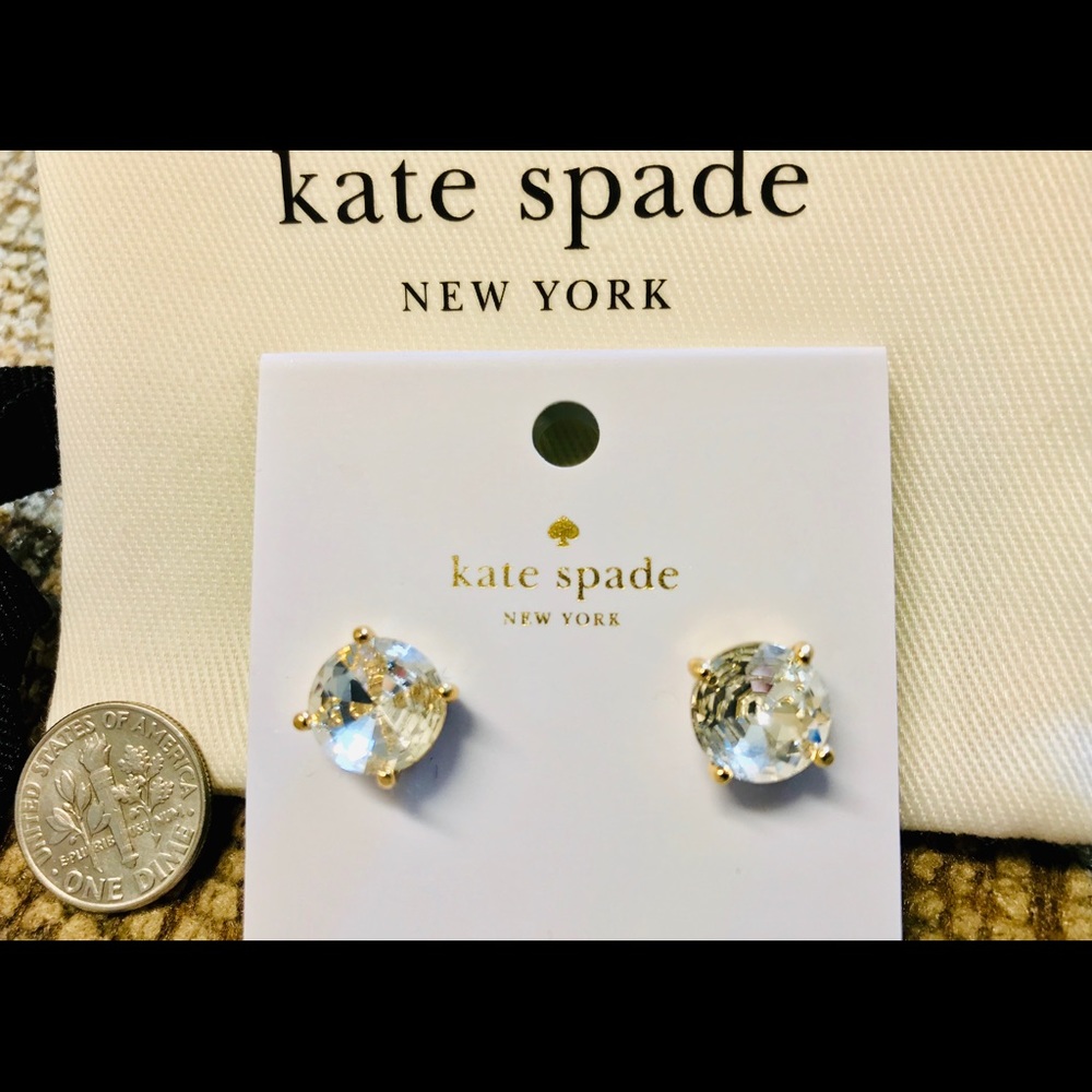 NWT Kate Spade “Clear” Stud Earrings - Picture 4 of 5